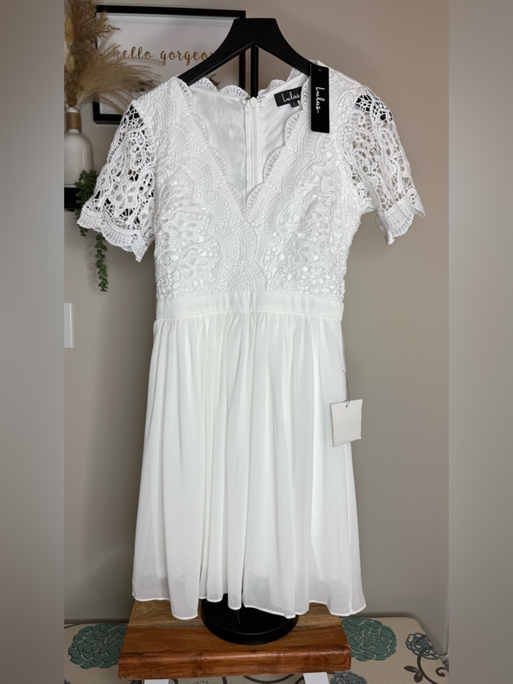 Lulu's White Crochet Lace Top